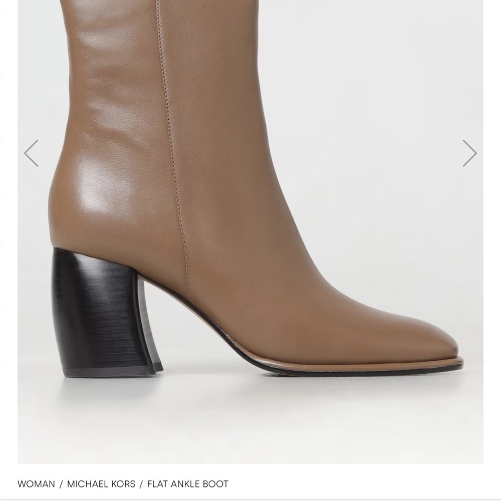 NWOT Michael Kors Tan Leather Heeled Boots